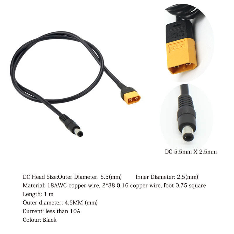 xt60 connector dimensions