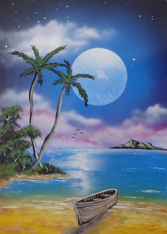 Easy Landscape Painting Ideas for Beginners, Easy Canvas Painting Ideas, Easy Tree Paintings, Easy Landscape Paintings, Simple Acrylic Painting Ideas for Beginners