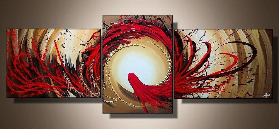 Abstract Canvas Art, Red Abstract Painting, Red Canvas Painting, Simple Modern Art, Living Room Canvas Paintings, Abstract Painting for Sale