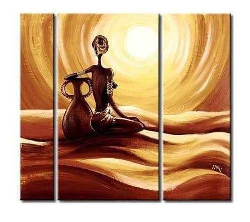 African Woman Painting, Bedroom Wall Art Paintings, Large Painting for Sale, Acrylic Canvas Paintings