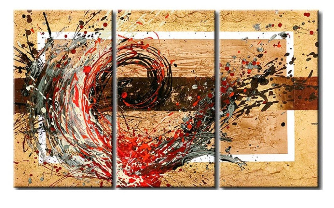 Acrylic Abstract Paintings for Living Room, 3 Piece Wall Painting, Modern Acrylic Paintings, Large Wall Art Paintings