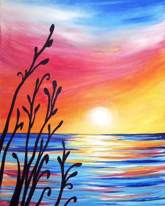 Easy Landscape Painting Ideas for Beginners, Easy Canvas Painting Ideas, Easy Tree Paintings, Easy Landscape Paintings, Simple Acrylic Painting Ideas for Beginners