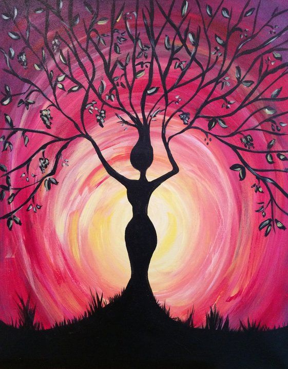 Easy Landscape Painting Ideas for Beginners, Easy Canvas Painting Ideas, Easy Tree Paintings, Easy Landscape Paintings, Simple Acrylic Painting Ideas for Beginners