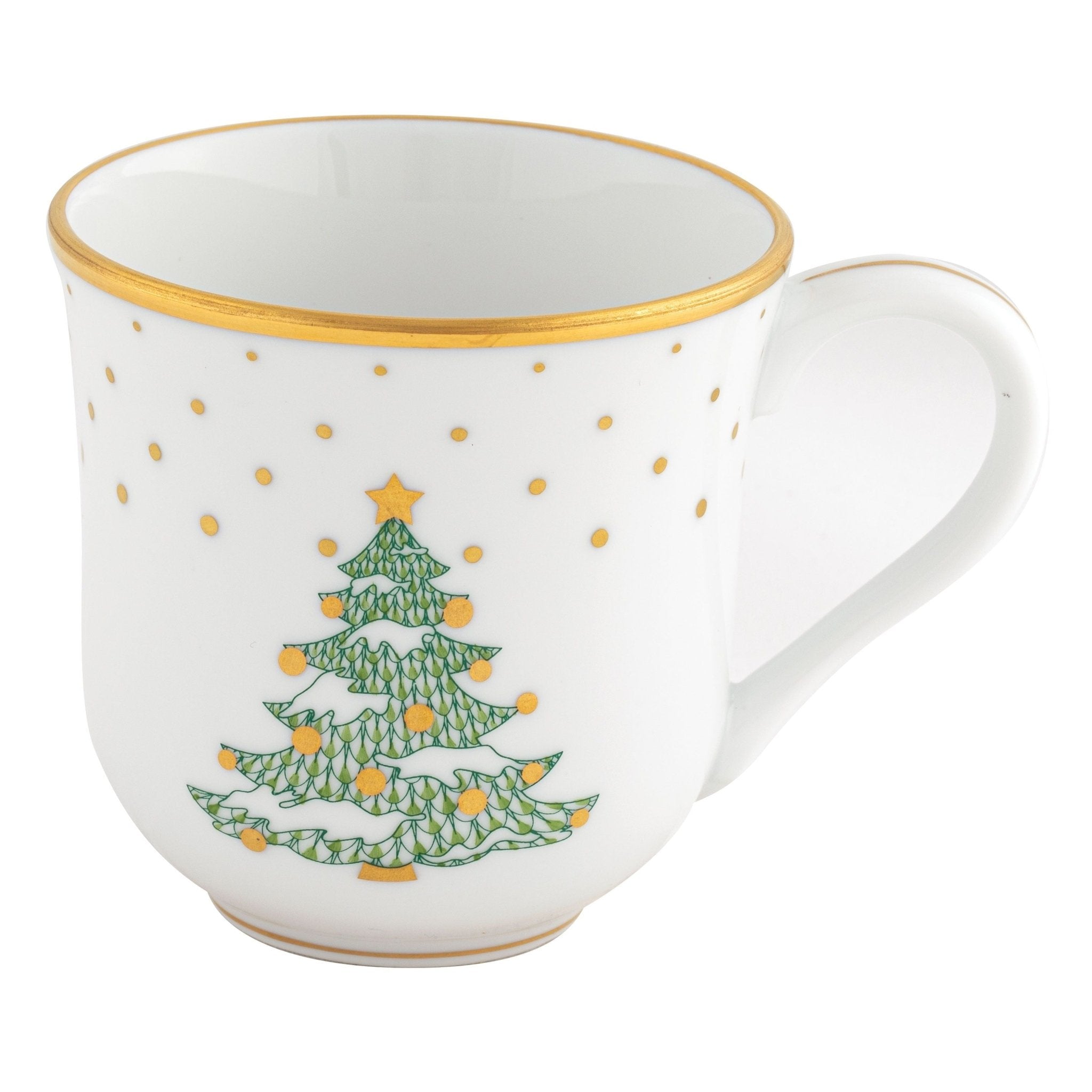 Christmas Tree Mug - Forest Green - Herend