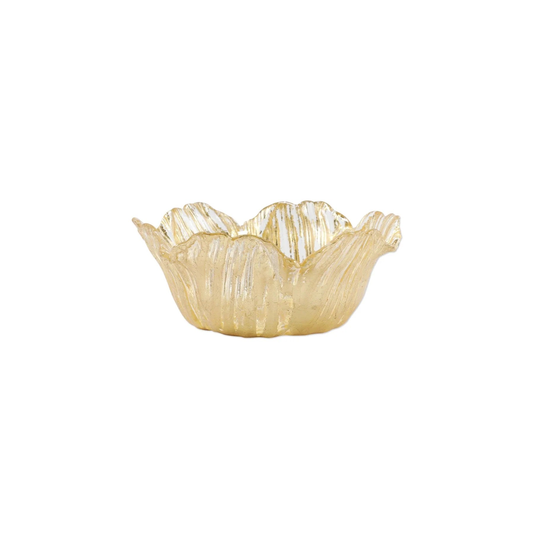 Rufolo Glass Gold Flower Small Bowl - Vietri
