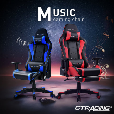  GTRACING Gaming Chair with Footrest and Bluetooth