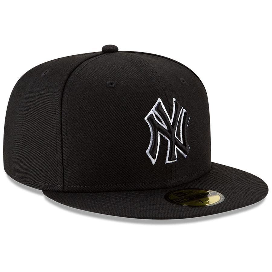 New York Yankees New Era B-Dub 59FIFTY Fitted Hat - Black