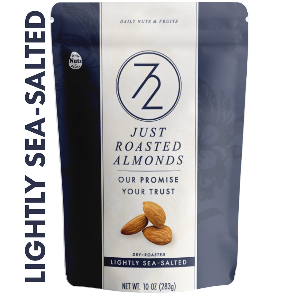 72 Hour Just Roasted Almonds | Lightly Salted | 10oz | 8 Pack