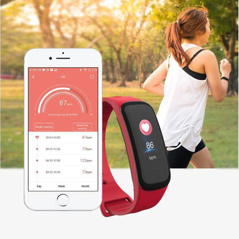 woman running with Pingko fitness Smart Watch