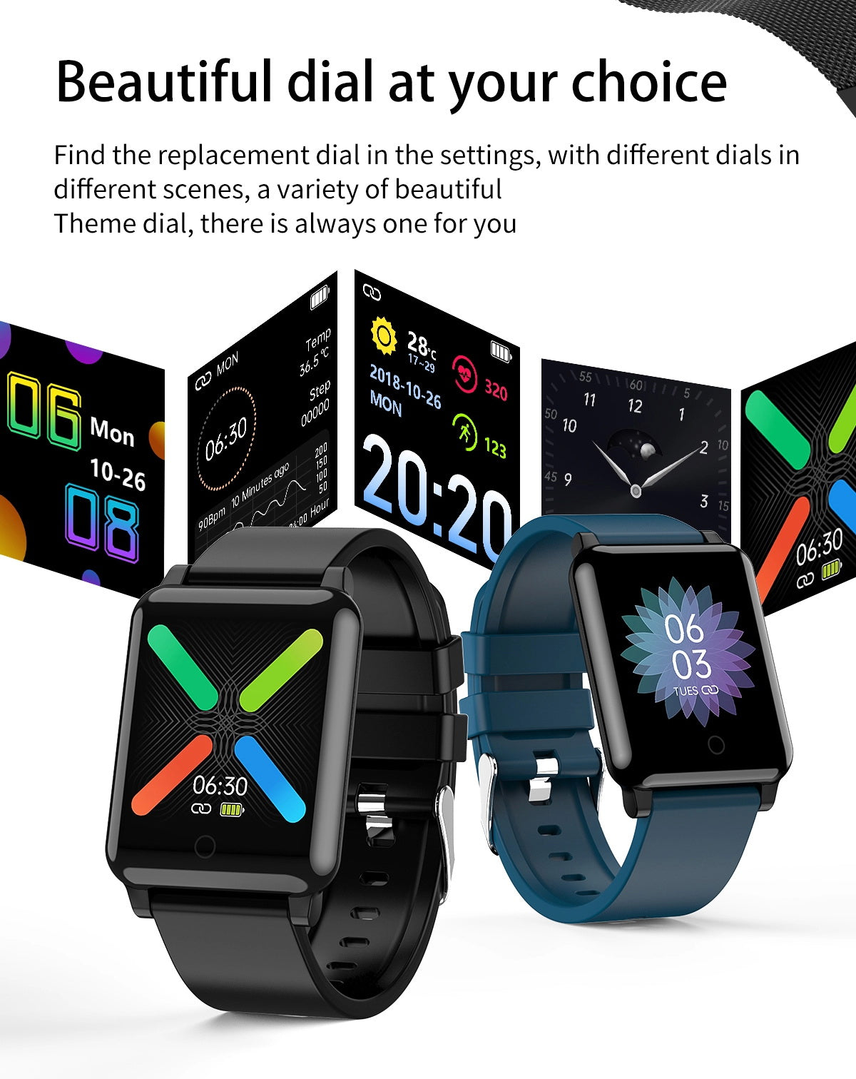 Black F54 Smart Watch – PINGKO
