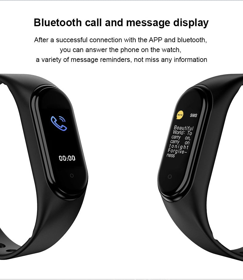 Black M5 Smart Fitness BT Call Bluetooth Bracelet – PINGKO