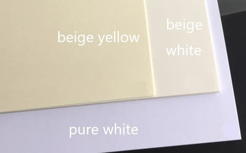 Paper color: pure white and beige yellow