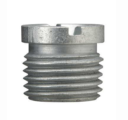 326314 by Alemite | Flush Type Threaded Slotted Fitting | 10-32 UNF Thread | Overall Length: 3/8