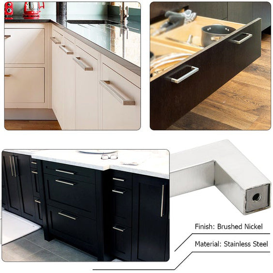 cabinet pulls nickel modern square drawer pulls