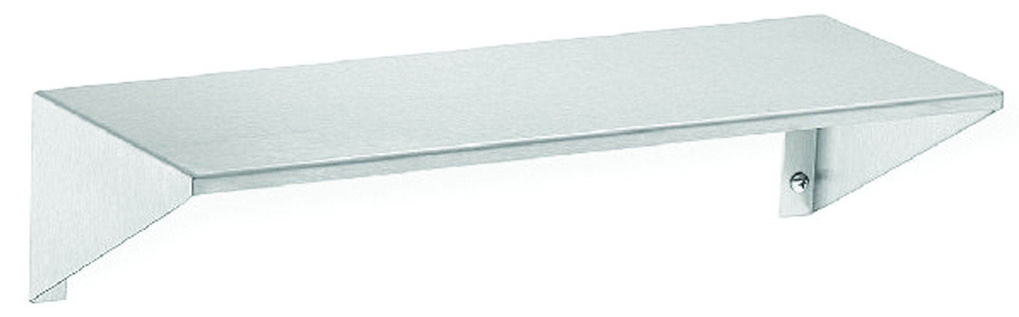 Bradley 758-024000 - Stainless Steel Shelf With Integral End Brackets - 24