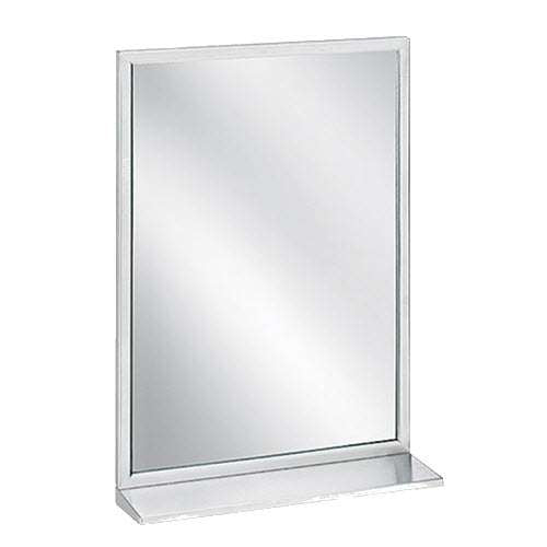 Bradley 7805-018302 - Angle Frame Mirror with Shelf, 18x30