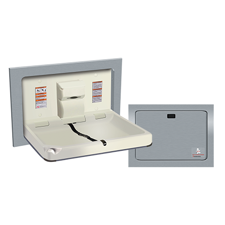 ASI-9018 - Baby Changing Station -  Horizontal - Stainless Steel - Recessed