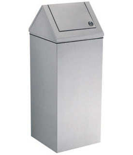 Gamco-WR-11 -Floor Standing Swing-Top Waste Receptacle, 13-gal.