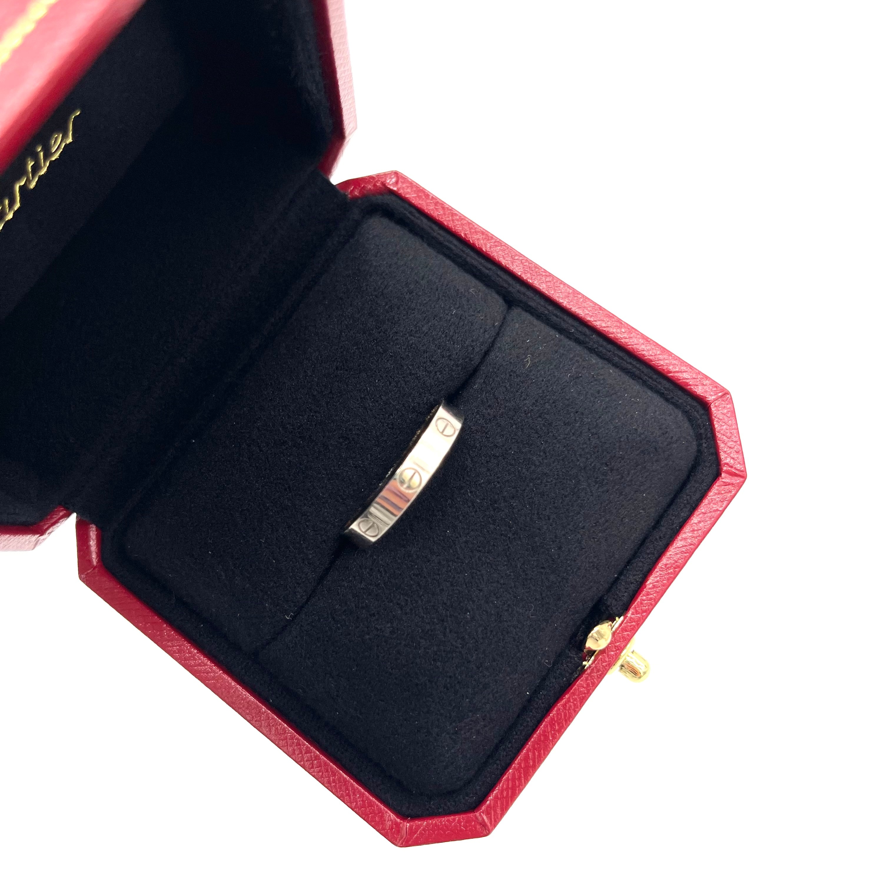 CARTIER LOVE RING 18K WHITE GOLD 3.5mm SIZE62