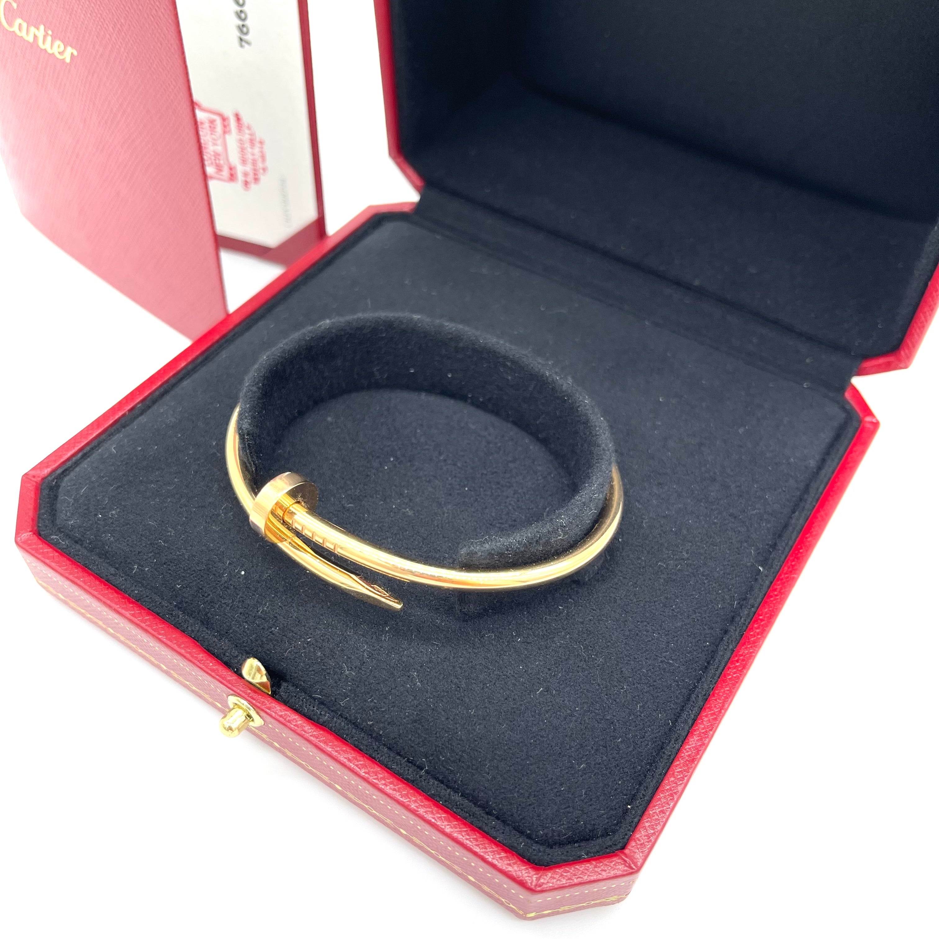 CARTIER JUSTE UN CLOU BRACELET YELLOW GOLD  SIZE18