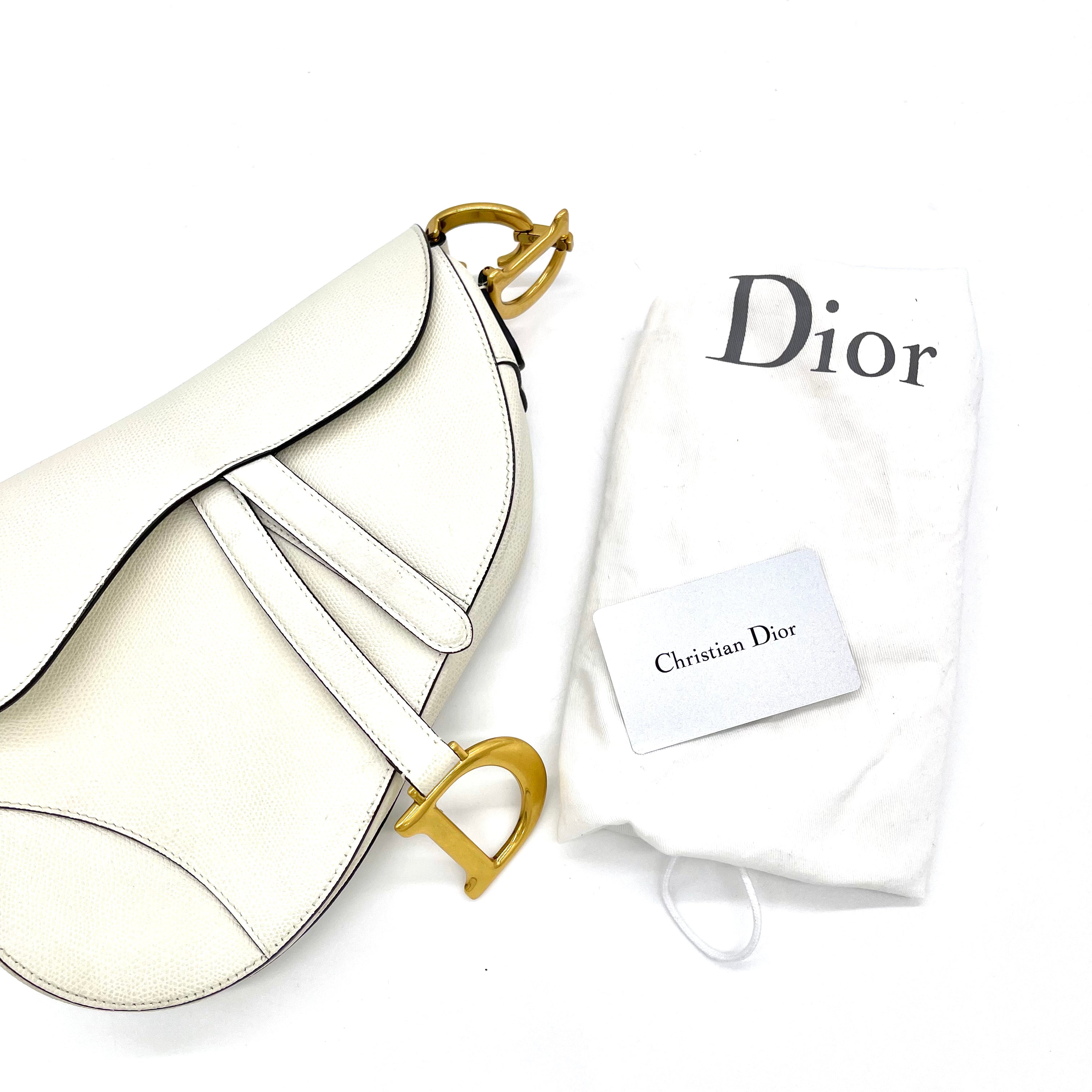 Christian Dior Neutrals Saddle Bag Medium