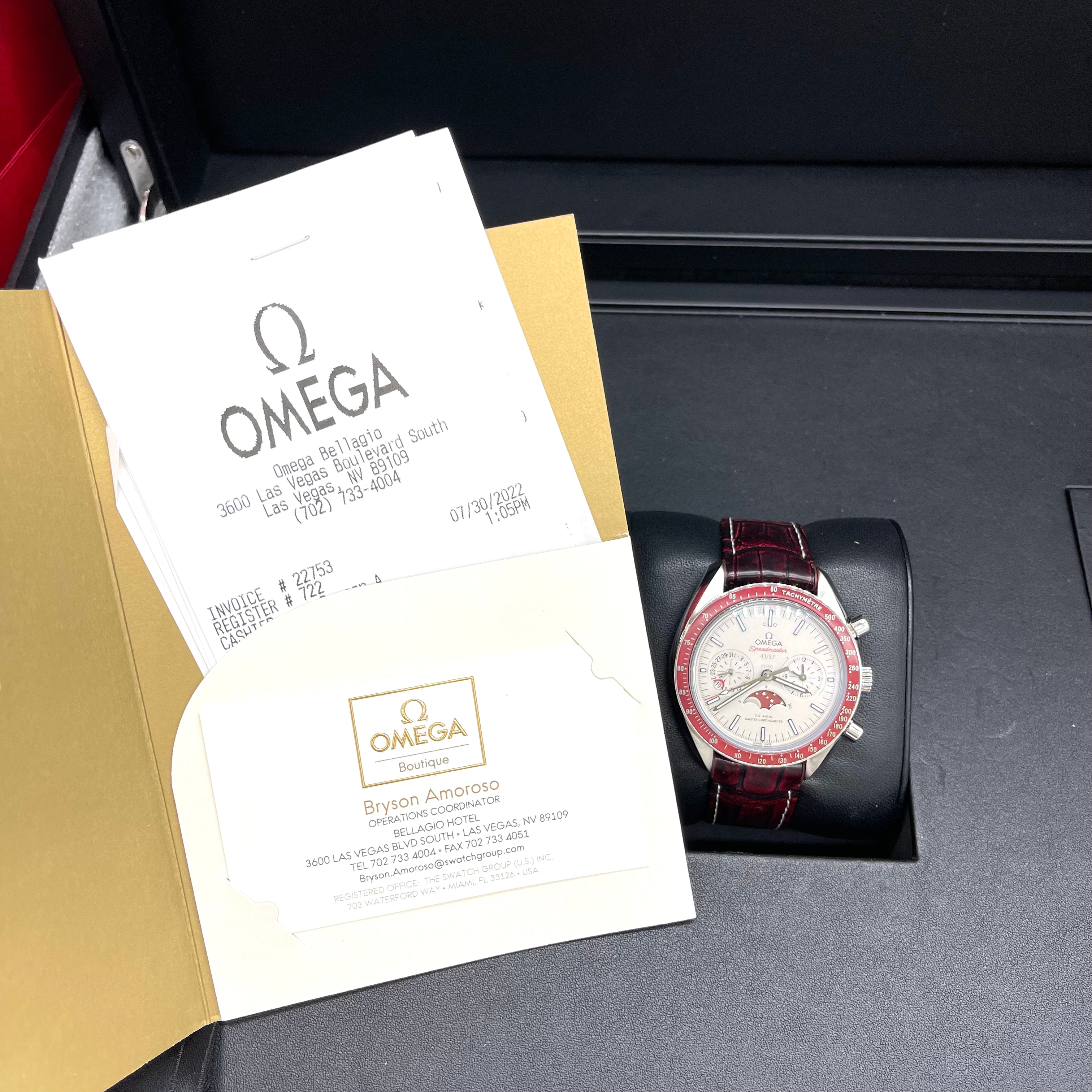 [BRAND NEW]OMEGA SPEEDMASTER TWO COUNTERS MOONPHASE CO?AXIAL MASTER CHRONOMETER MOONPHASE CHRONOGRAPH 44.25 MM