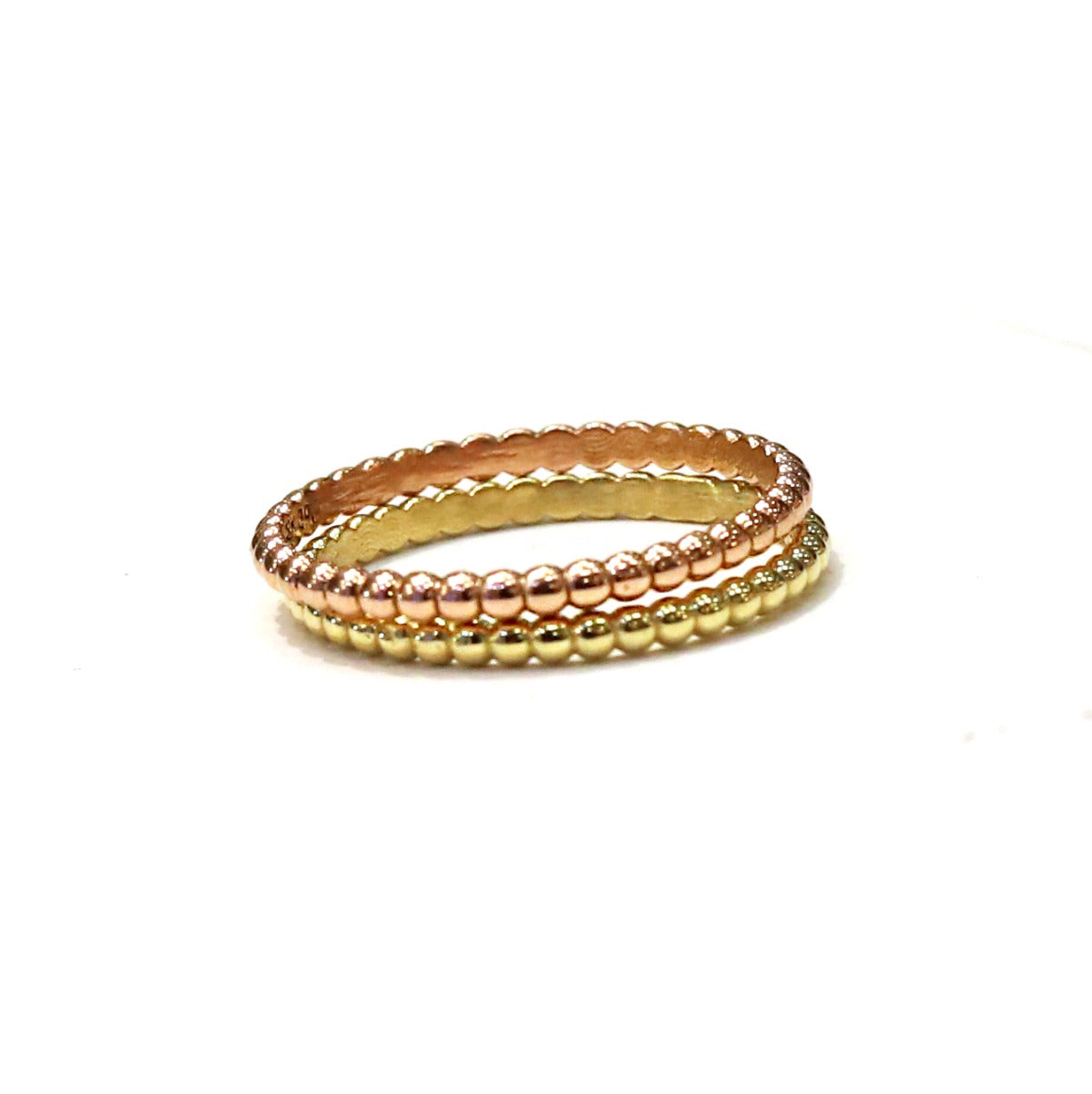 Beaded 18K Gold Bridal Ring