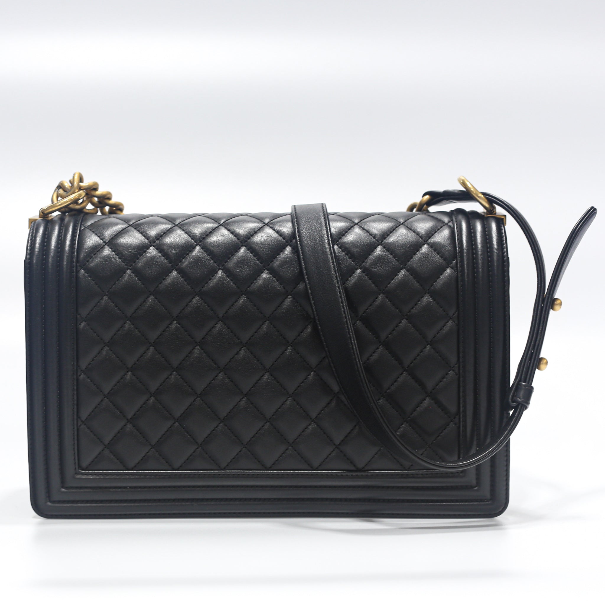 Chanel Boy Bag Calf Skin New Medium Black