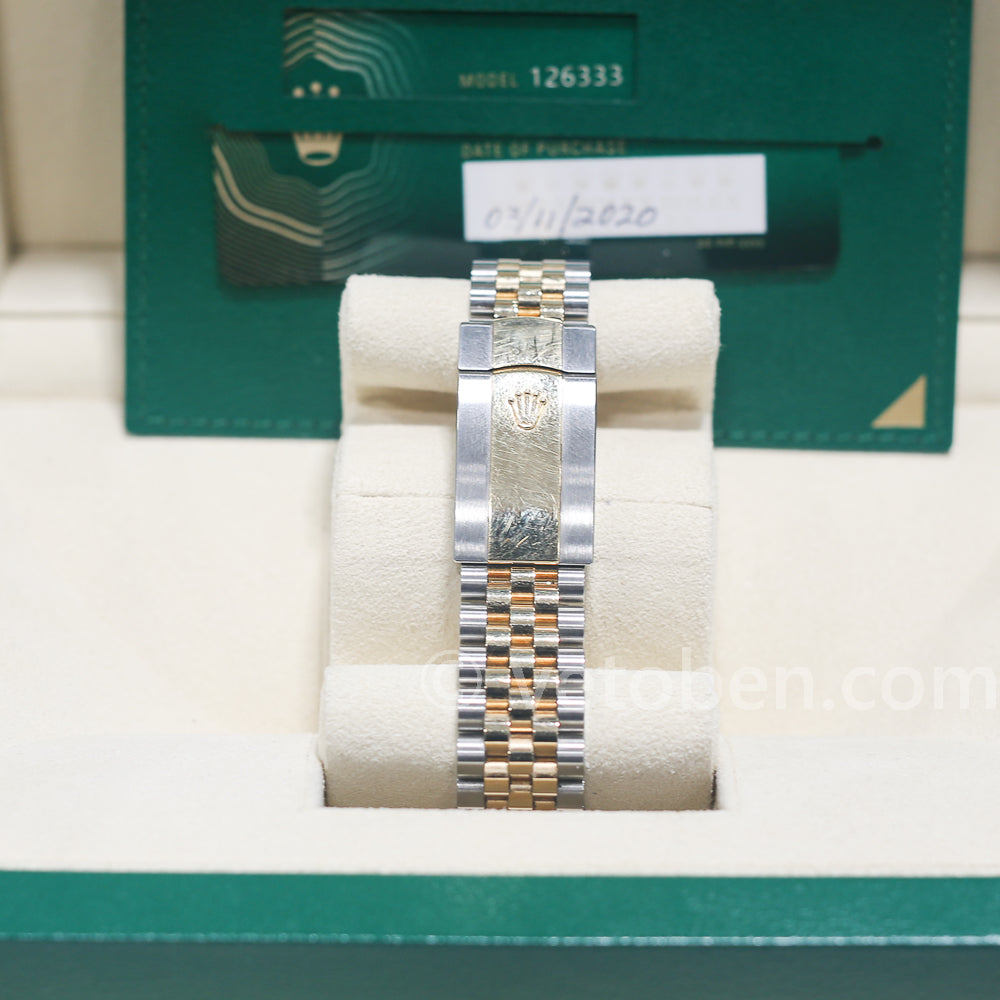 Rolex Datejust 126333 41mm Gold And Steel Fluted Bezel Diamond Dial