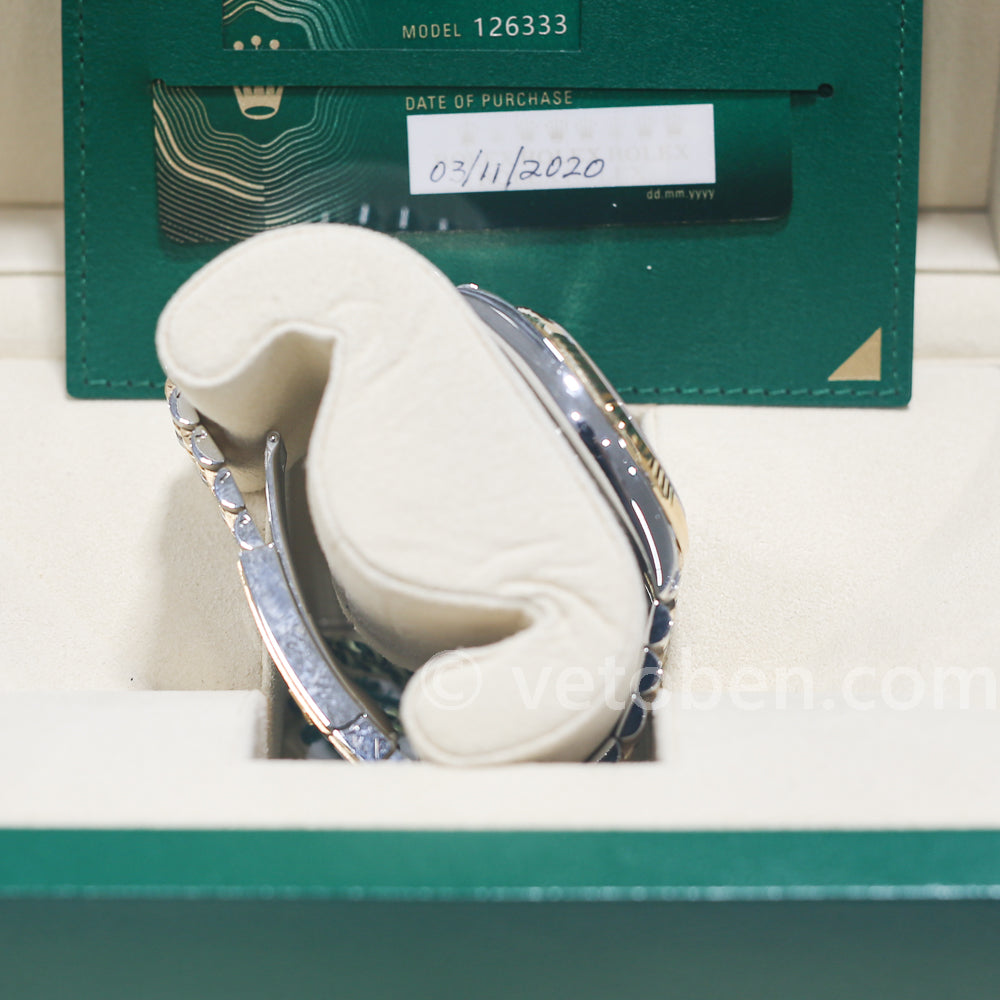 Rolex Datejust 126333 41mm Gold And Steel Fluted Bezel Diamond Dial