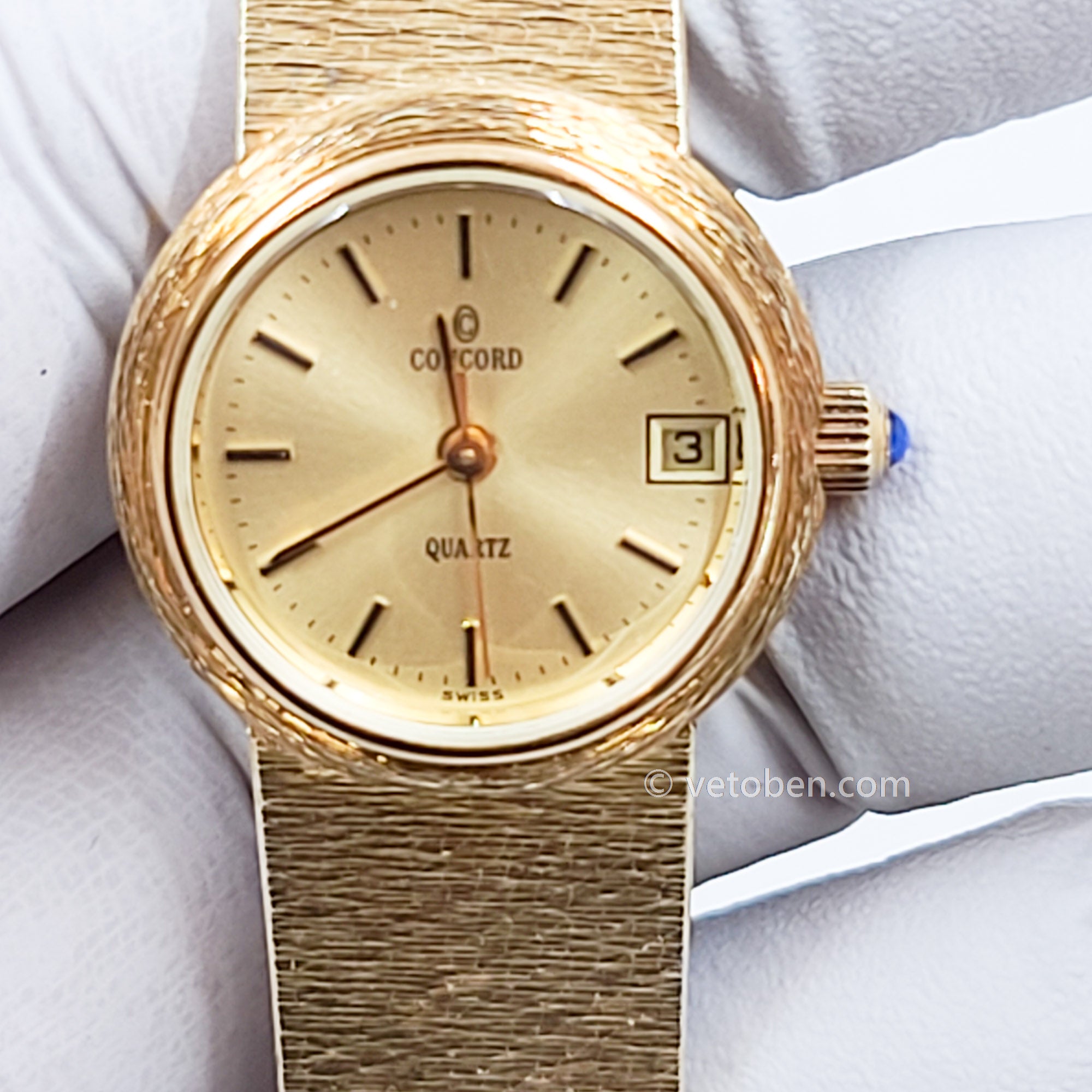 All 14k  gold Concord watch