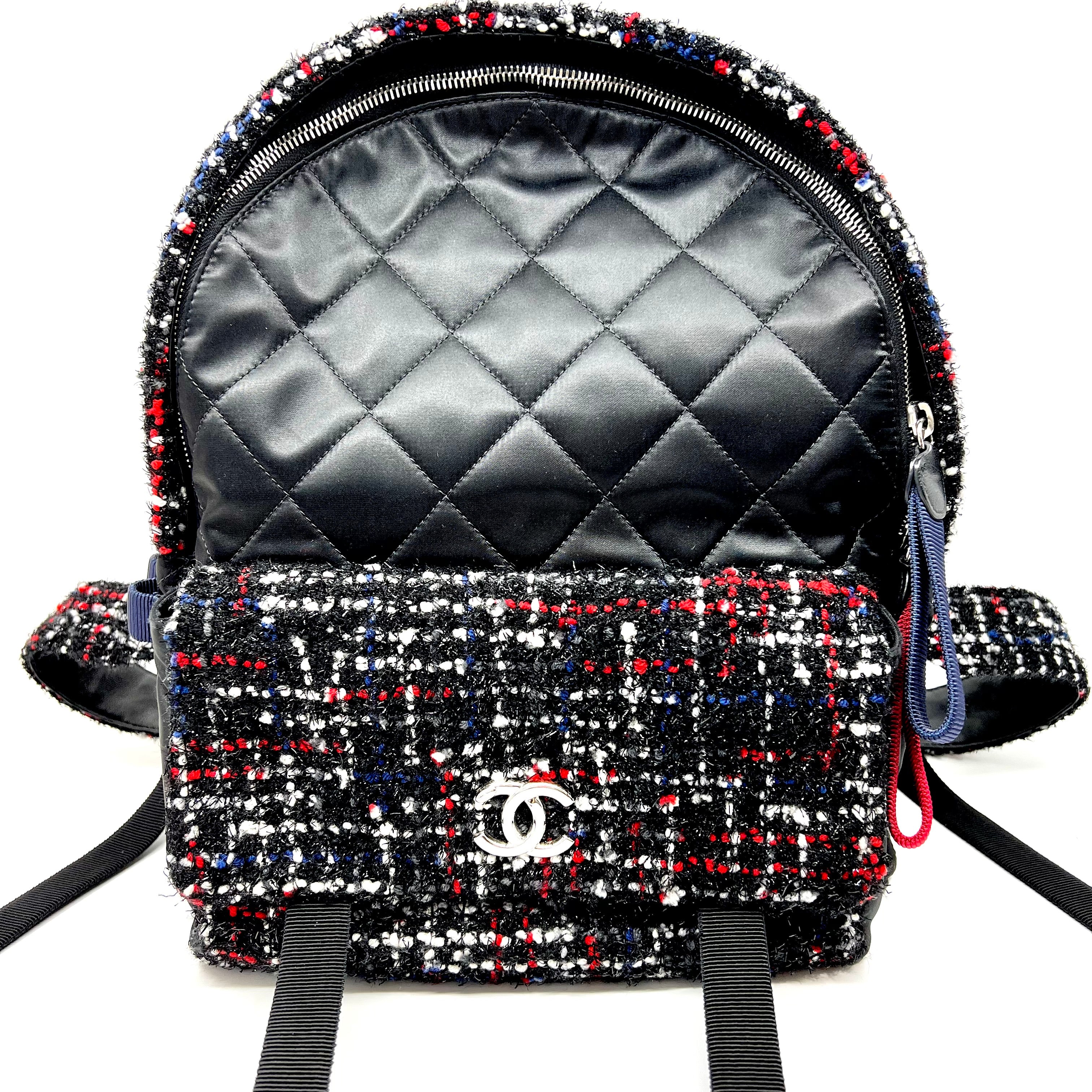 CHANEL Astronaut Essentials Backpack Quilted Nylon with Tweed Medium