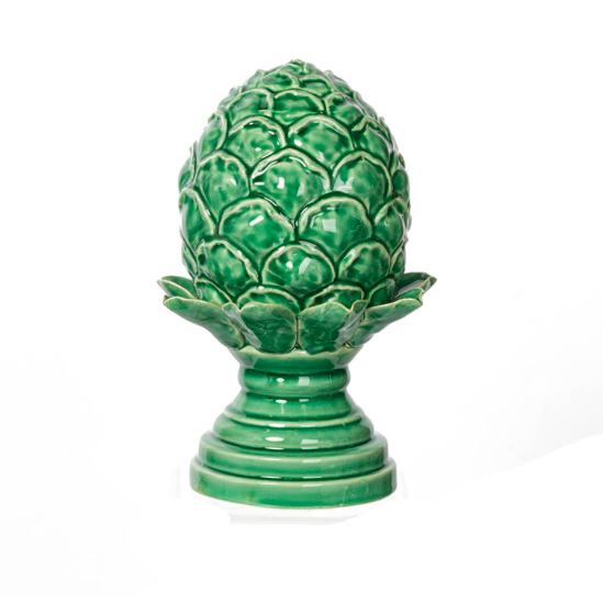 Large Ceramic Green Artichoke