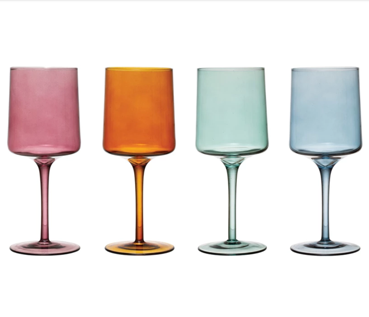 Colored Stemmed Wine Glass - 14oz.