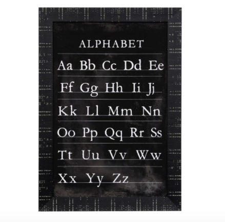 Black & White Alphabet Art 29 X 41