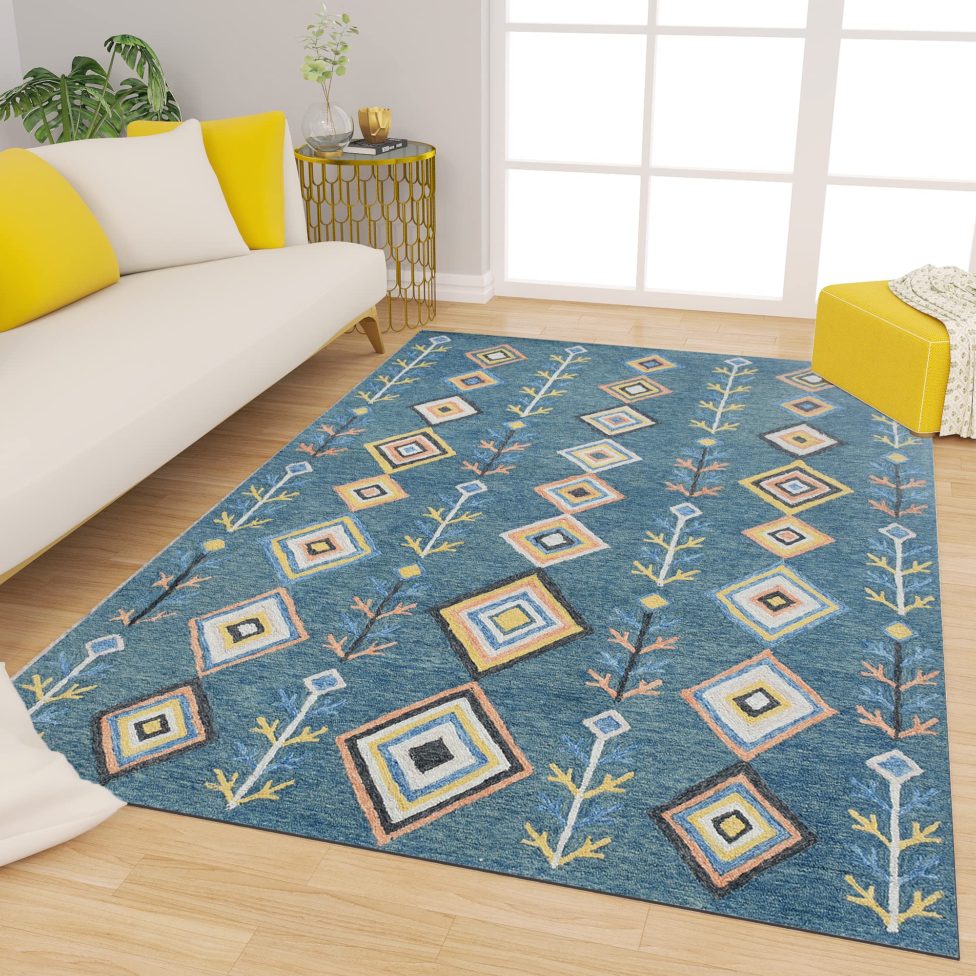 Premium Hand-Tufted Rug Made of 100% Wool  - Tundra - 6x9 Feet