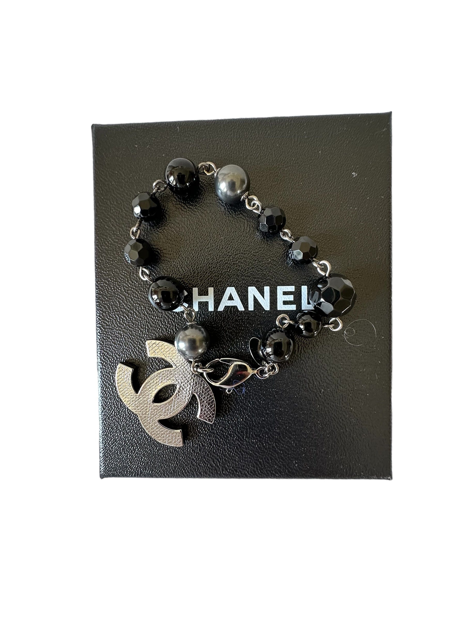 Chanel Black Bead Bracelet