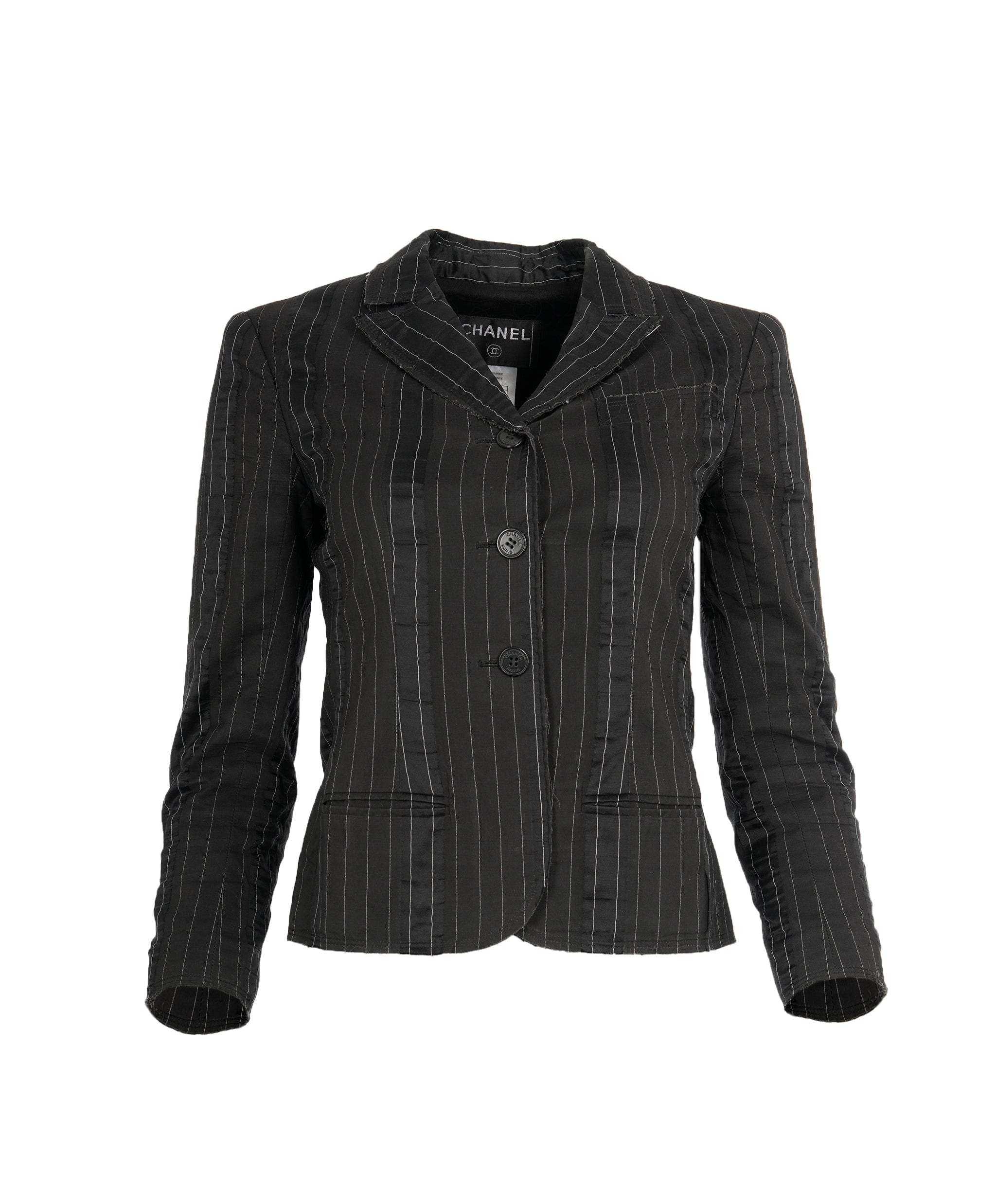 Chanel Pinstripe Black Blazer  ALC1046