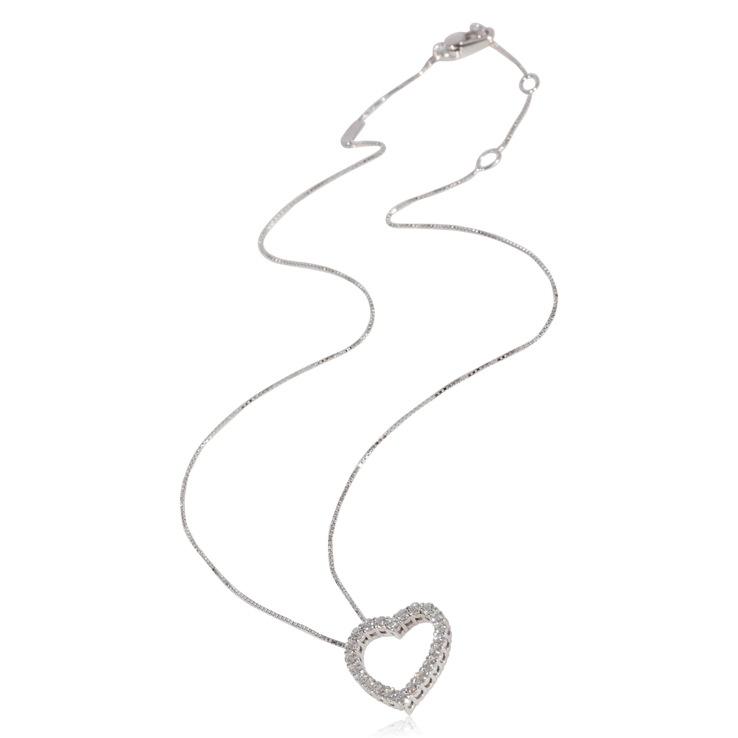 Gucci 2003 Fall/Winter Diamond Heart Pendant in 18k White Gold 0.65 CTW