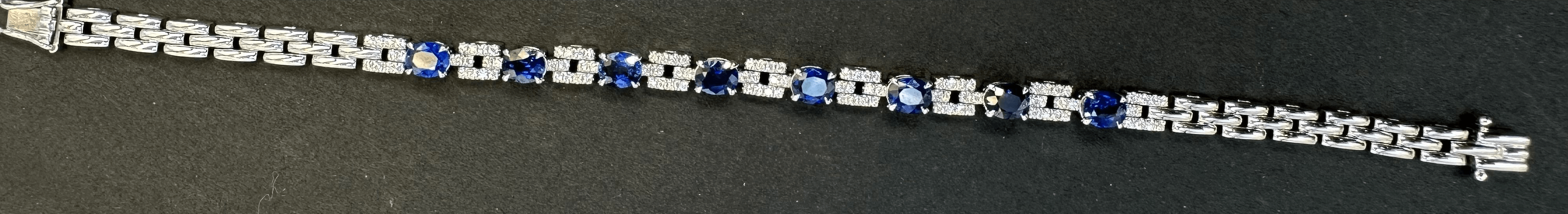 Sapphire & Diamond Tennis Bracelet