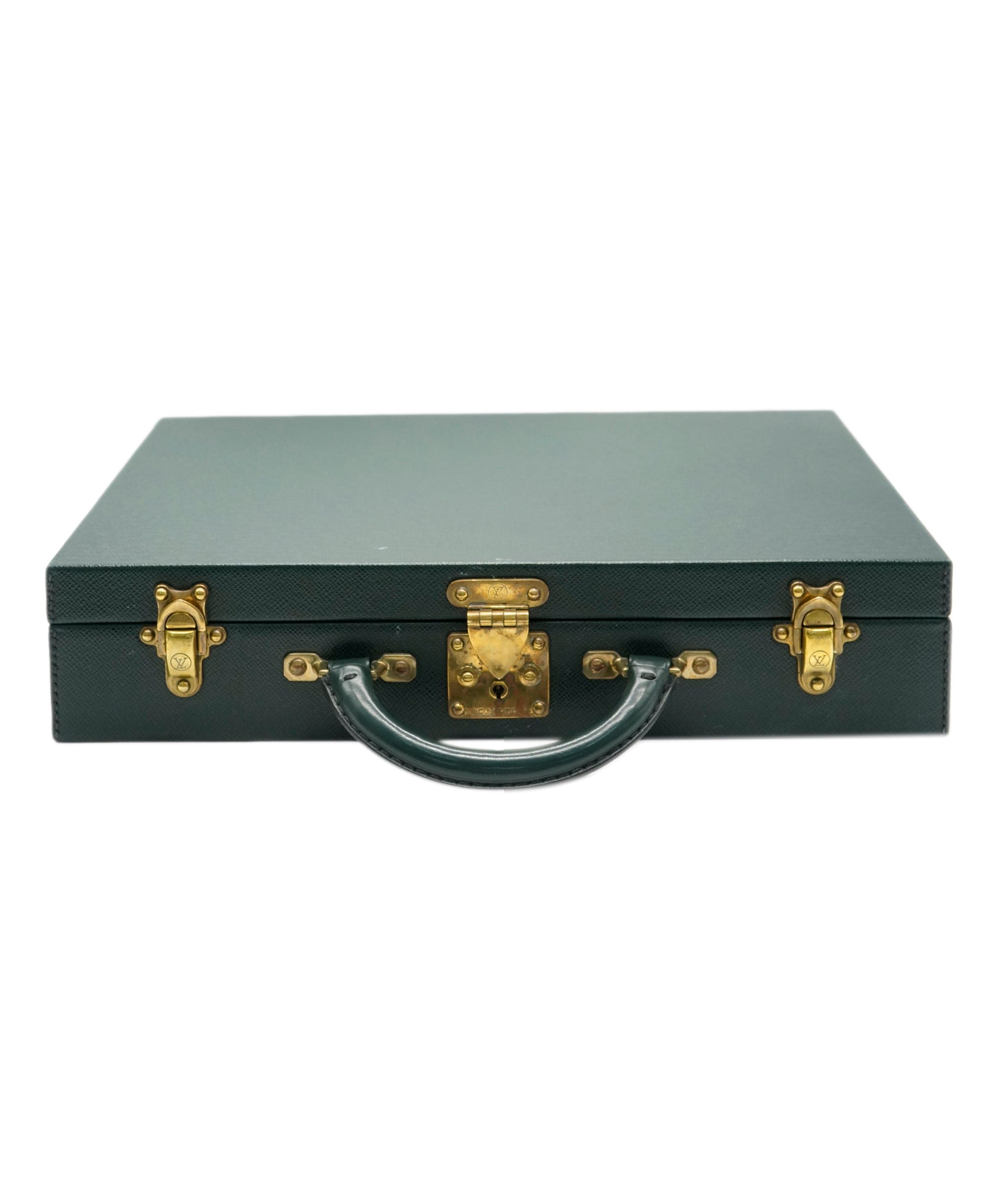 LV Diplomat Forest Green Trunk with GHW - ASL10235