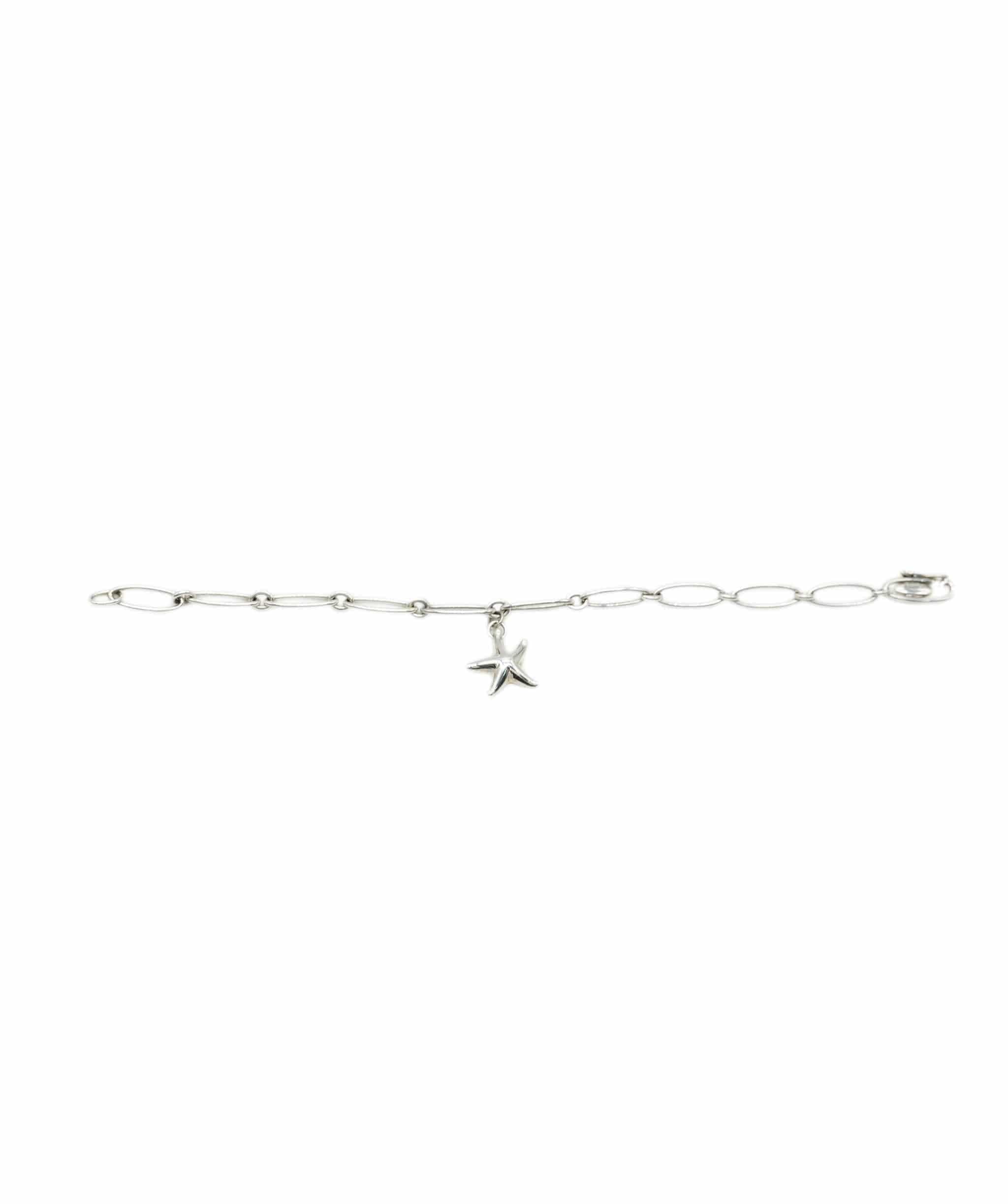 Tiffany & Co. Elsa Peretti Sterling Silver Starfish Charm Link Bracelet ABC0015
