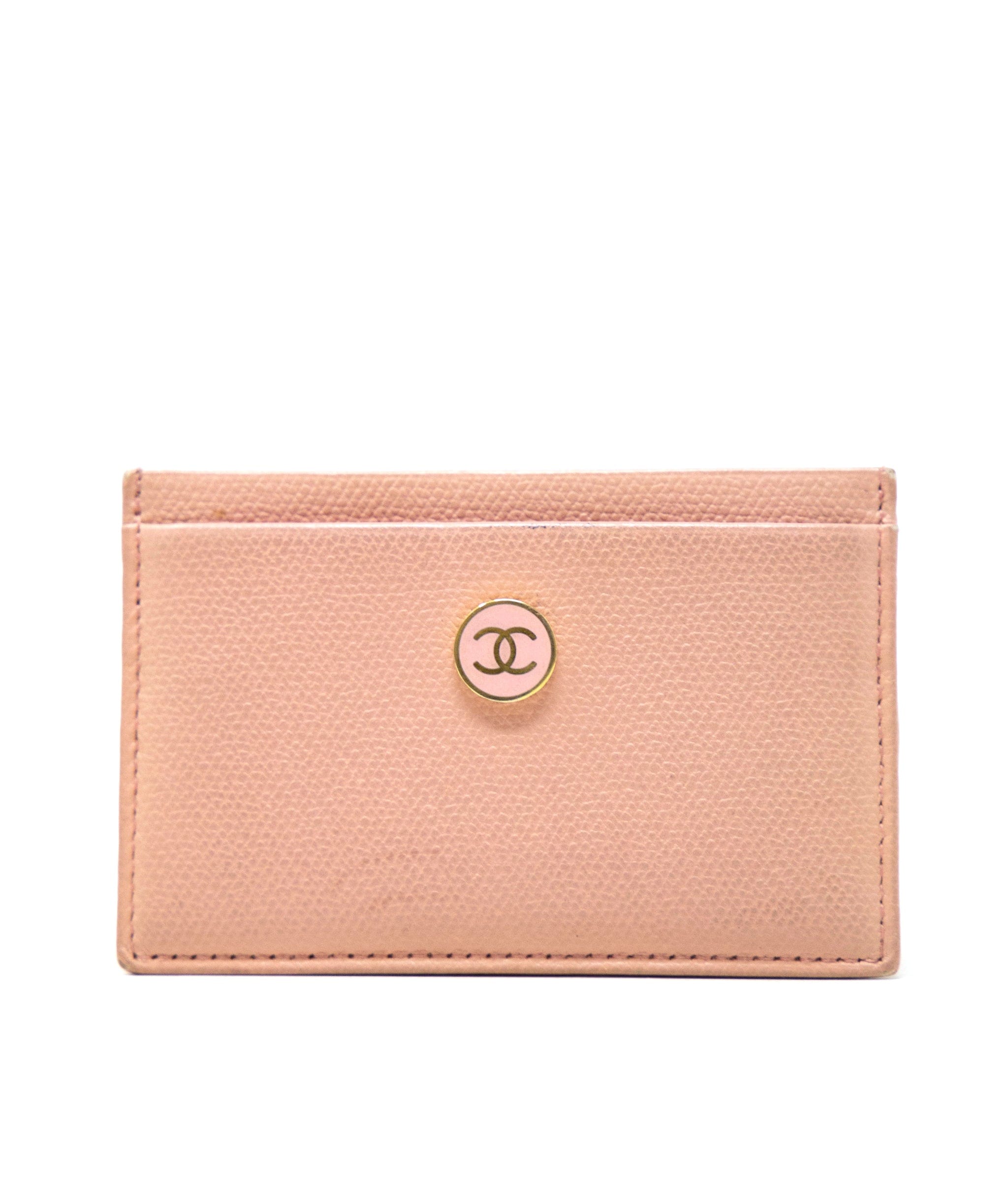 Chanel Pink Leather CC Card Holder AGC1156