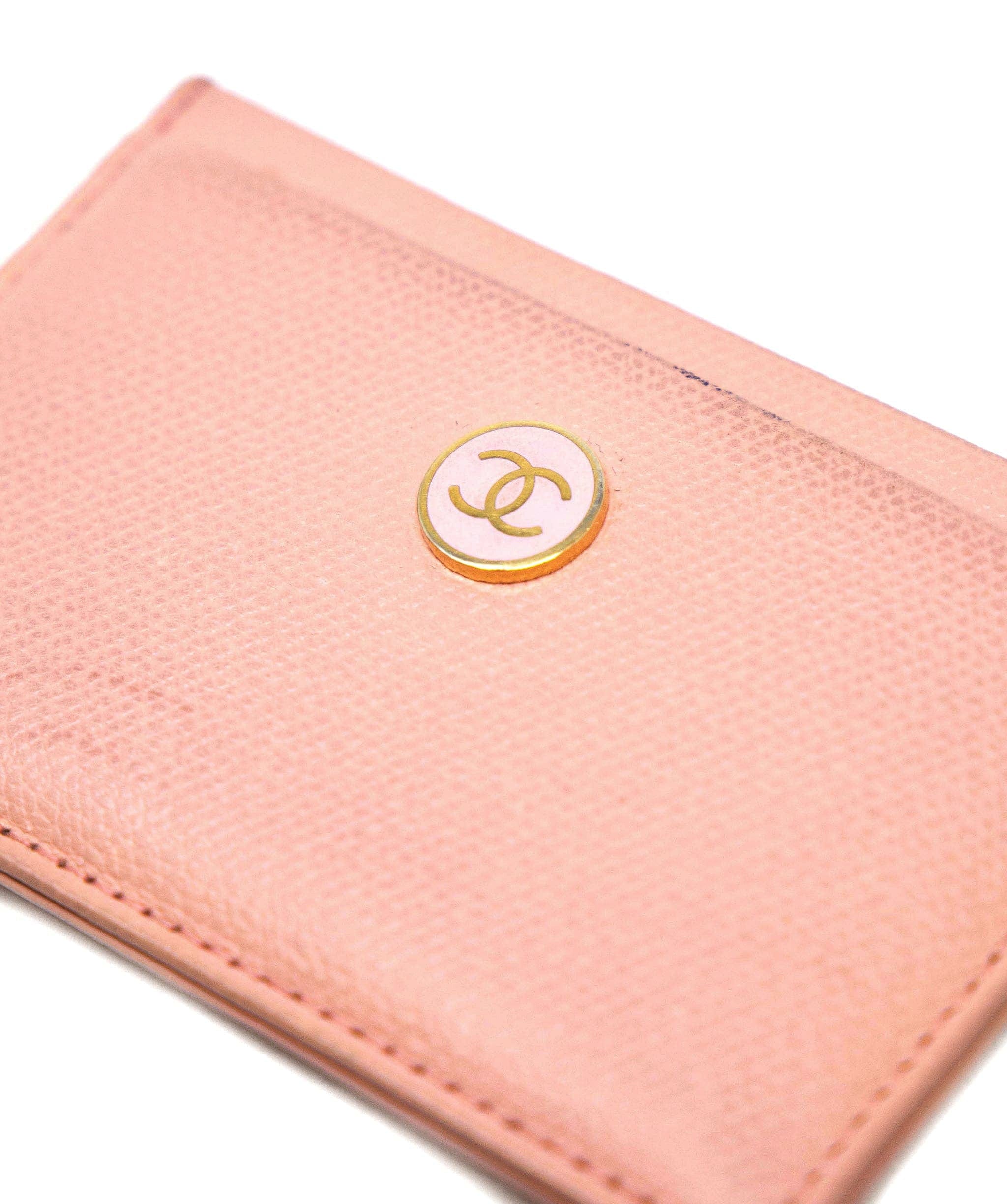 Chanel Pink Leather CC Card Holder AGC1156