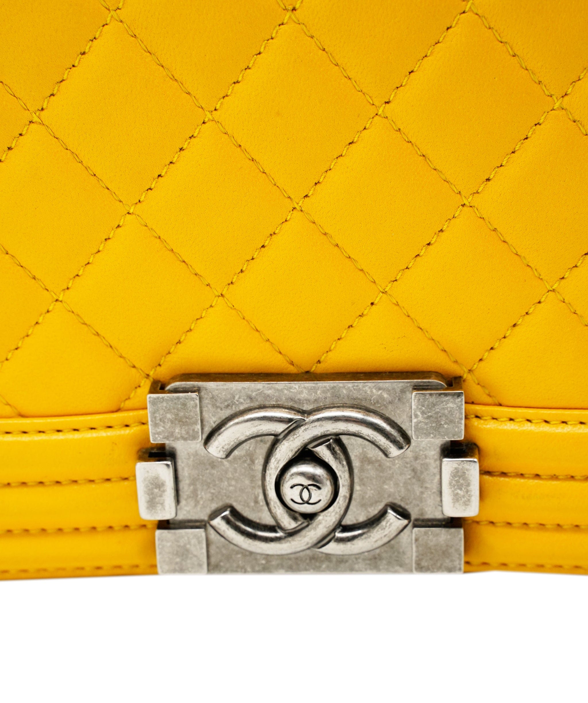 Chanel Yellow Boy Bag with Ruthenium Hardware - ALC0391