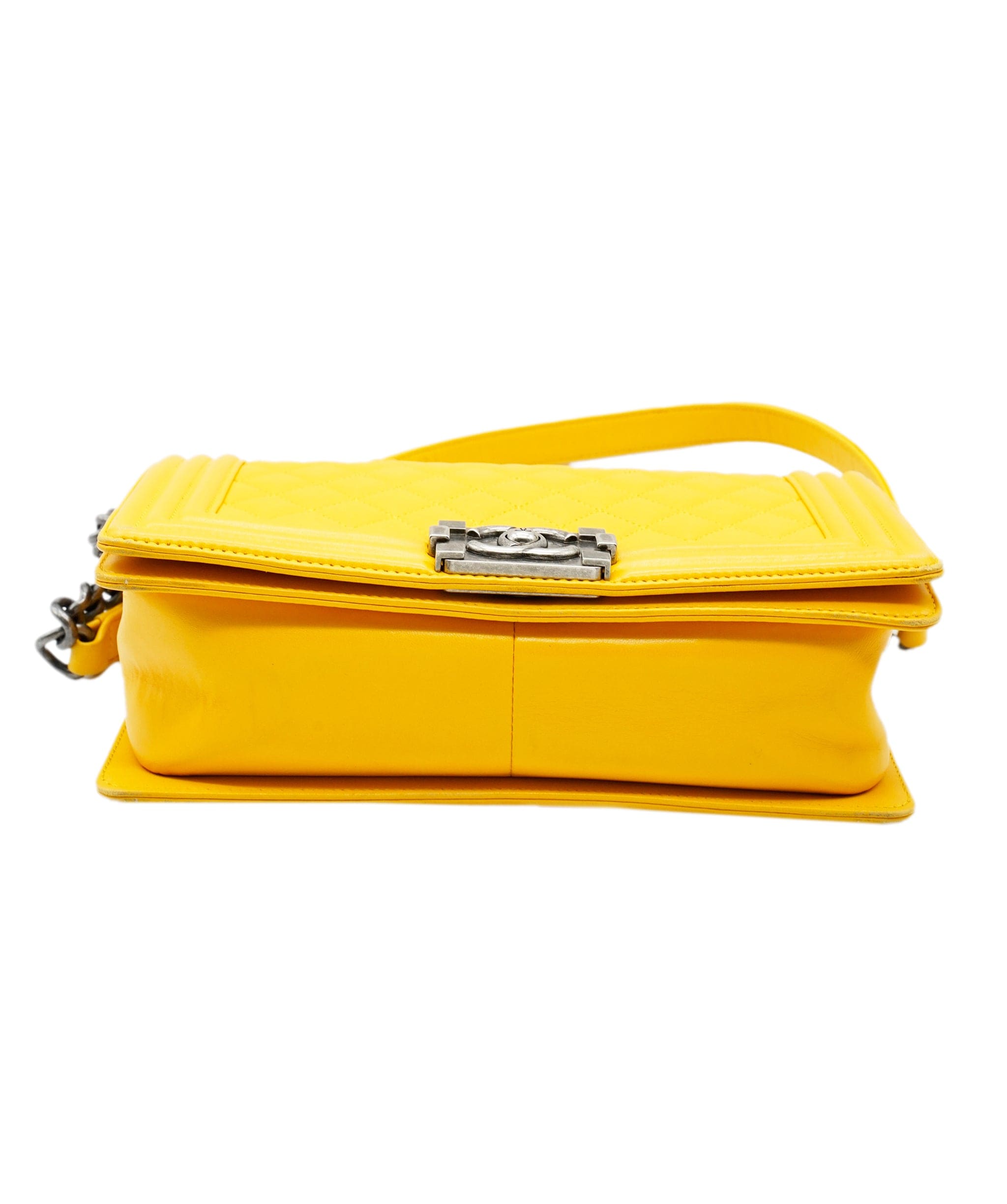 Chanel Yellow Boy Bag with Ruthenium Hardware - ALC0391