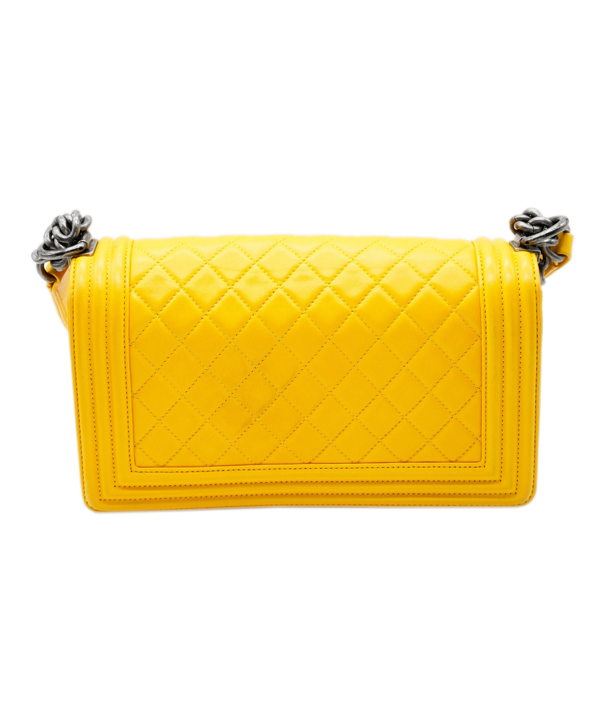 Chanel Yellow Boy Bag with Ruthenium Hardware - ALC0391