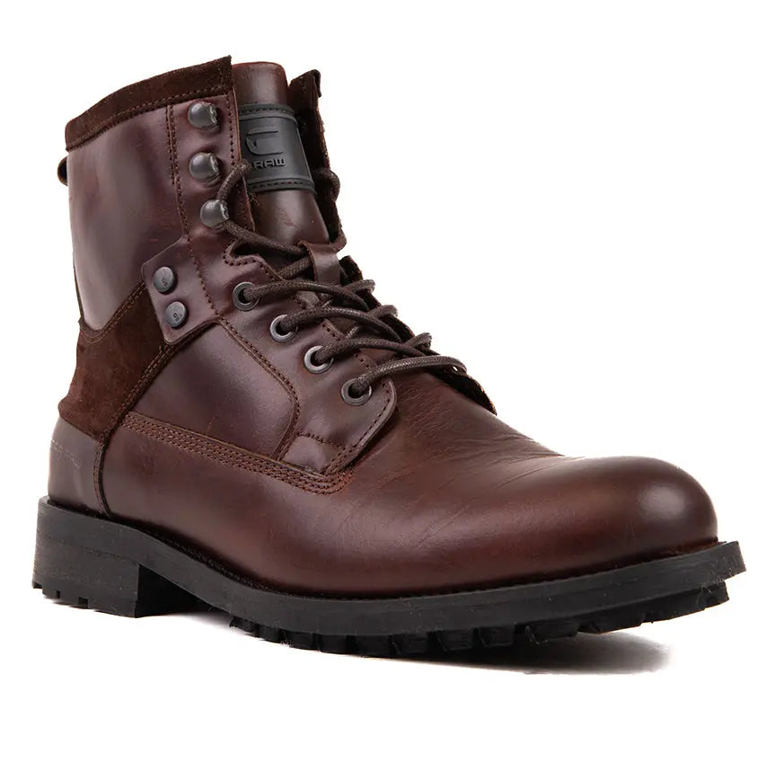 G-Star Raw Patton VI Mid Leather Boot Brown