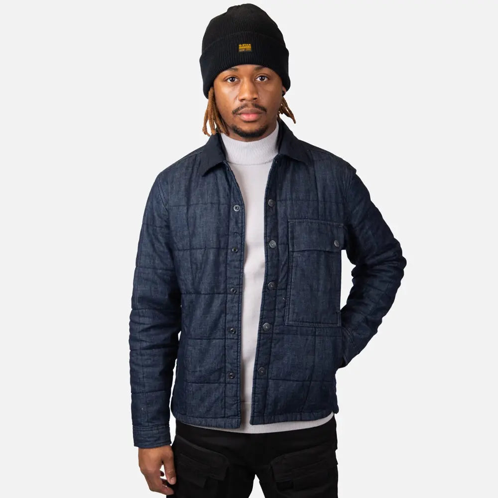 G-Star Raw Postino Quilted Overshirt Navy