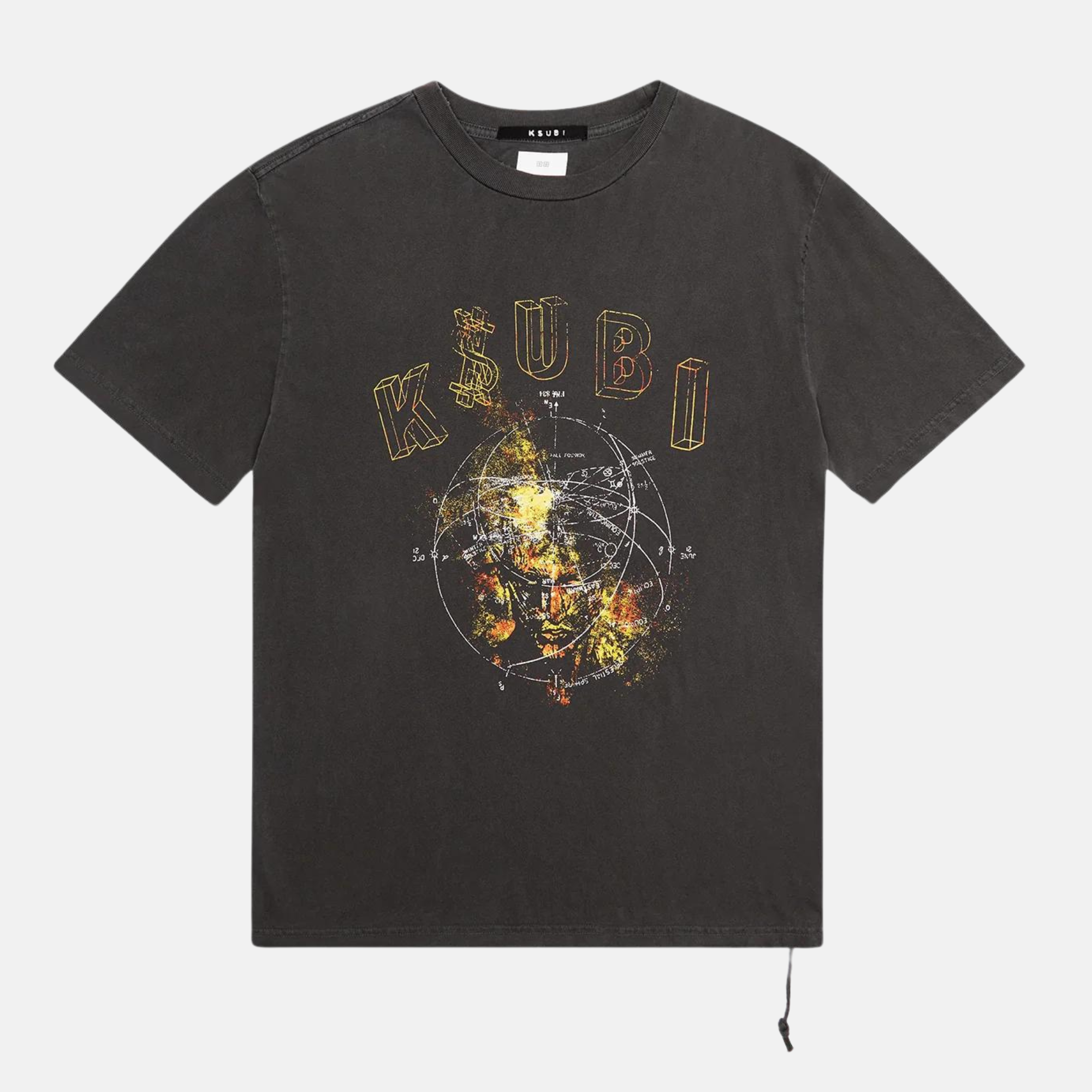 Ksubi Diagrams Biggie Faded Black T-Shirt